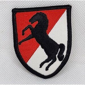 Stallion Shield Patch – Black, Red, and White Hat or Lapel Accessory